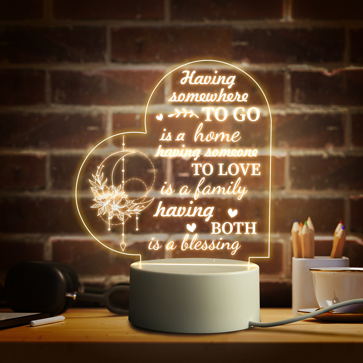 Mom Birthday and Mother Day Novelty Present Bedroom Night Light Decoration Lamp Thanksgiving Gift for Mommy