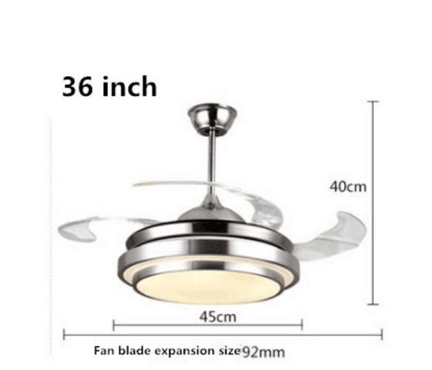 Modern Ceiling Fan Lights Lamps Remote Control 36 42 inch Gold Silver Led lumiere Dining room Bedroom Fan Lighting Free Shipping