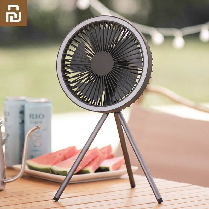 Youpin ADYSS Q212 Tripod Fan Outdoor Camping Lighting Electric Fan With Powerbank Multi-function Ceiling USB Desktop Fan