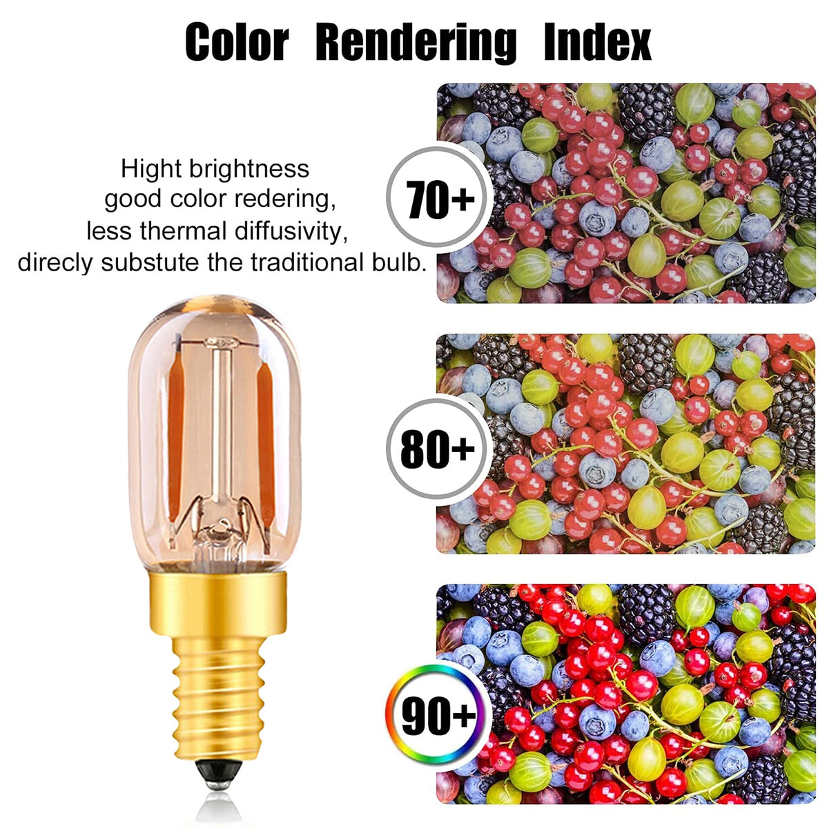 Ganriland Edison Led Candle Light Bulb E12 E14 Effect Dimmable Bulb C7 0.5W T22G 1W Home For Decor Lighting Ampoule Candle Bulb
