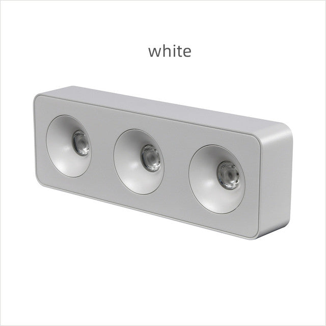 Ultra-thin surface mounted three-head spotlight led ceiling multi-head downlight home bedroom living room kitchen 27W 36W 45W