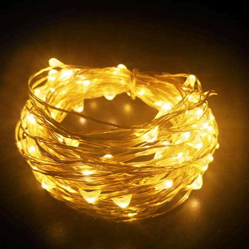 LED String Light Fairy light Battery waterproof Silver Wire Christmas Halloween USB Xmas Decoration Romantic lights 1/2/3/5/10M