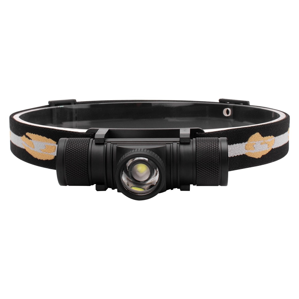 D20 2000lumens XPG LED Headlight 4-Mode Zoom Headlamp Rechargeable Head Torch Fishing Camping Flashlight 18650 Battery