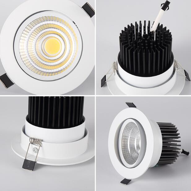 Dimmable Led downlight light COB Ceiling Spot Light 3w 5w 7w 9w 12W 15W ceiling recessed Lights Indoor Lighting AC110V-220V