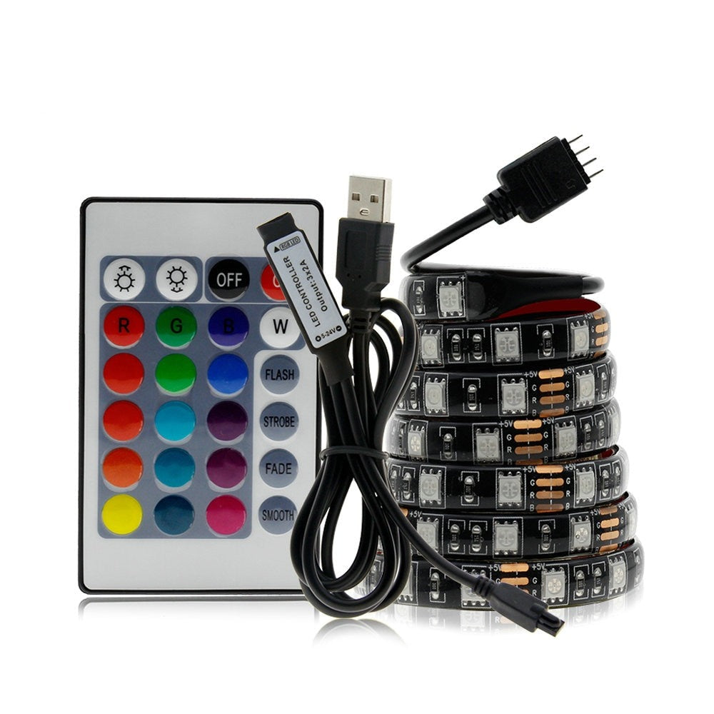 USB LED Strip 5050 RGB Changeable 5V Waterproof / No Waterproof with USB Controller Set DIY TV Decoration LED Light.