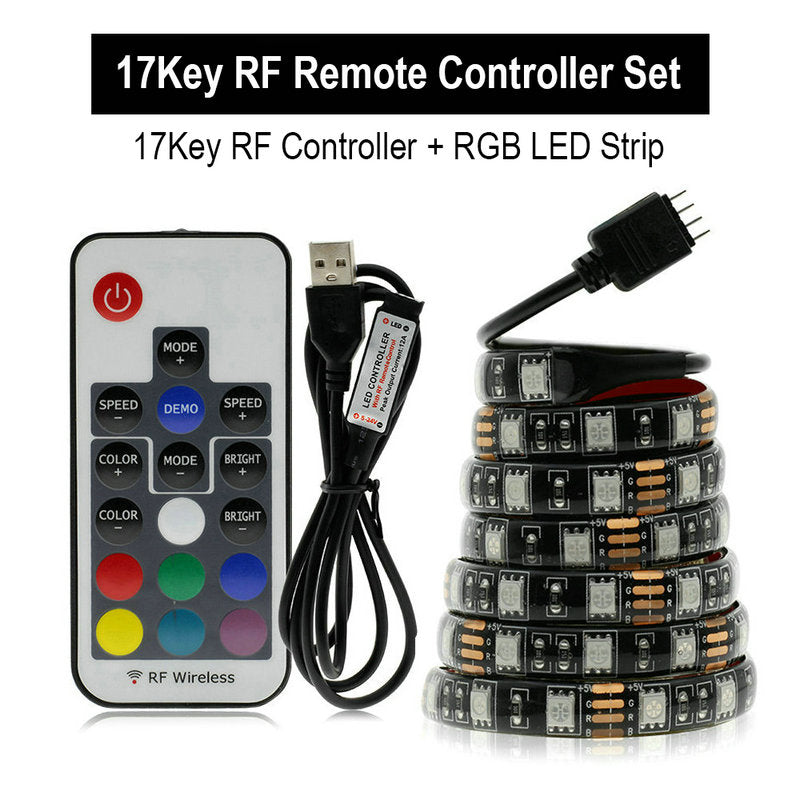USB LED Strip 5050 RGB Changeable 5V Waterproof / No Waterproof with USB Controller Set DIY TV Decoration LED Light.
