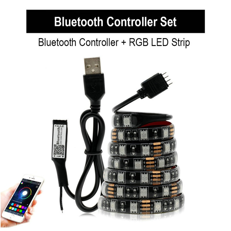 USB LED Strip 5050 RGB Changeable 5V Waterproof / No Waterproof with USB Controller Set DIY TV Decoration LED Light.