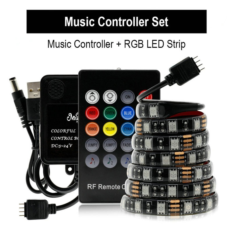 USB LED Strip 5050 RGB Changeable 5V Waterproof / No Waterproof with USB Controller Set DIY TV Decoration LED Light.