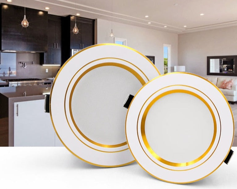 LED Downlight Ceiling silvery 5W 9W 12W 15W 18W Warm white/cold white led light AC 220V 230V 240V