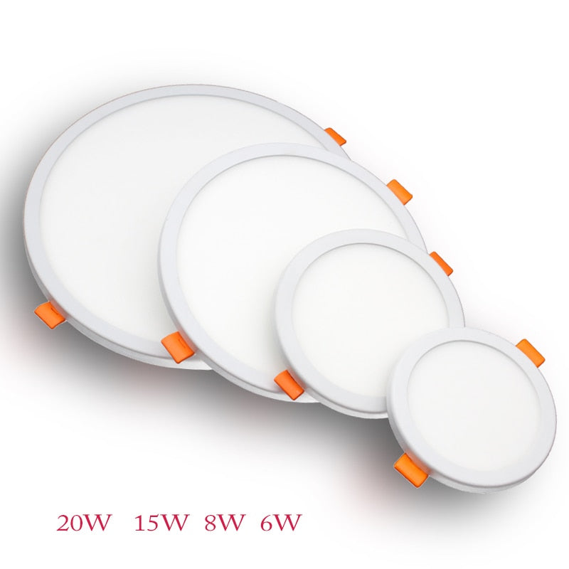 LED Panel Lights Ultrathin Surface Downlight 6W 8W 15W 20W 220V Square Round Panel Light White/Warm Indoor Bedroom LED Light