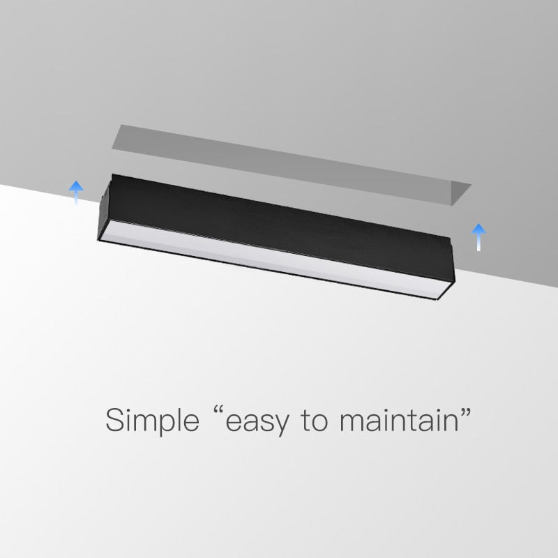 SCON 15W Framless Recessed Ceiling Floodlight Office Easy Maintain Downlight 4000k Natural Light 40.6cm Linear Bar Light Ra>85