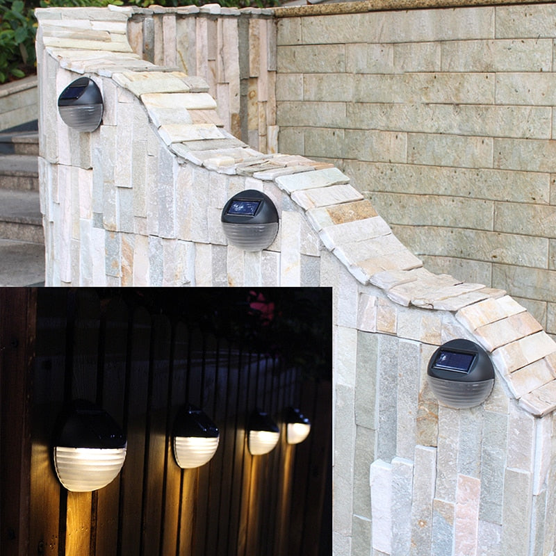 LED Light Lamp Waterproof 6 LED Lamp Outdoor Garden Decoration Solar LED Power Panel Landscape Lawn Fence Wall