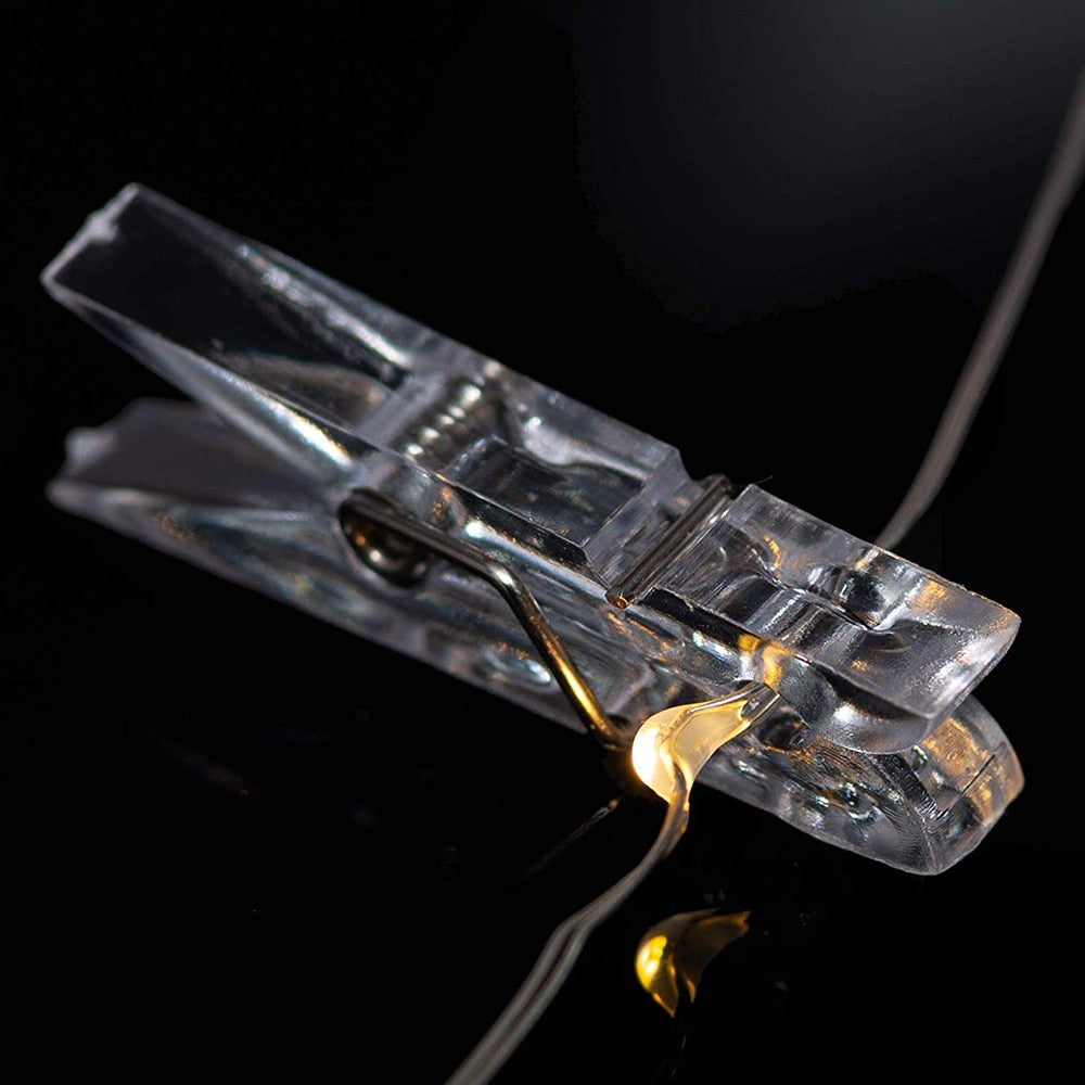 Photo Clip USB LED String Lights Fairy Lights Outdoor Battery Operated Garland Christmas Decoration Party Wedding Xmas