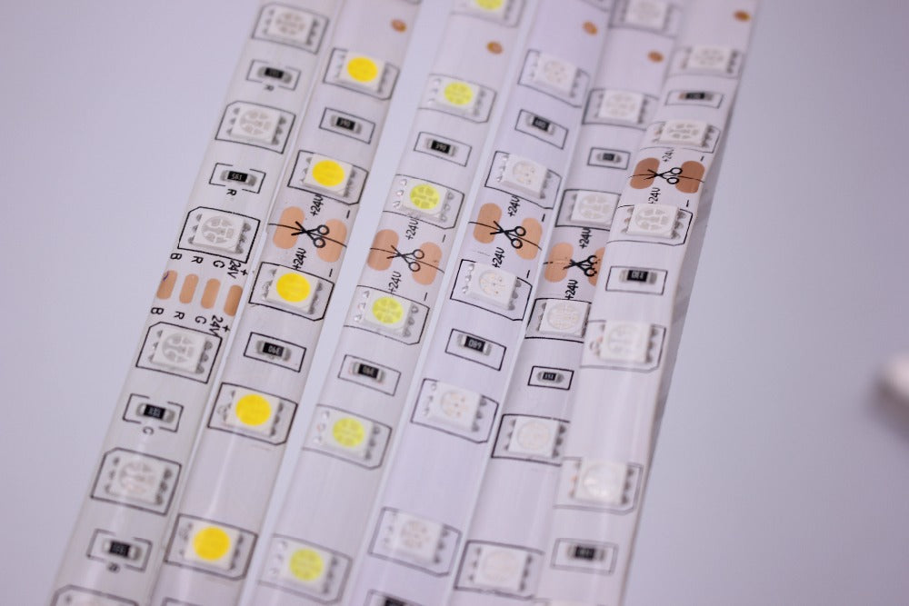 SMD5050 RGB LED Strip Waterproof 5M 300LED DC 12V 24V CCT RGBCCT RGBW RGBWW WHITE WARM WHITE Fita LED Light Strips Flexible