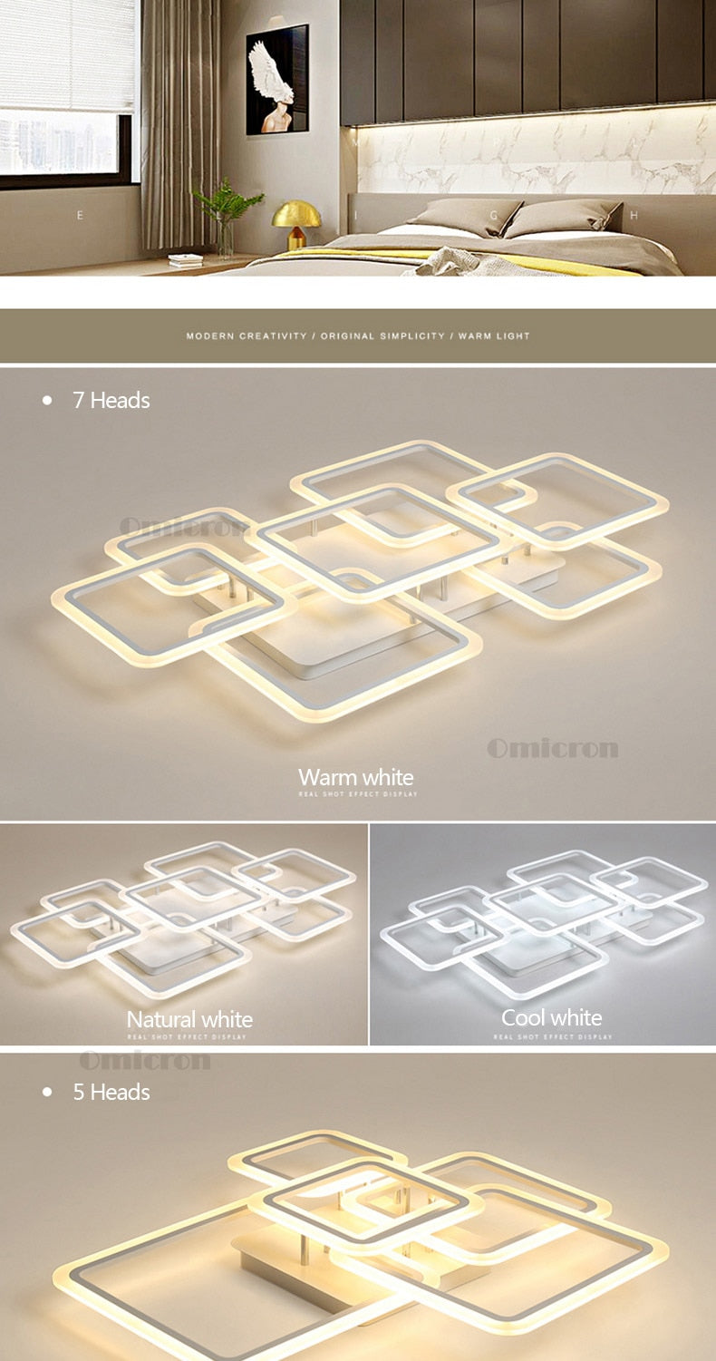Modern led ceiling lights for living room bedroom Creative led ceiling Lampasas techno planner led