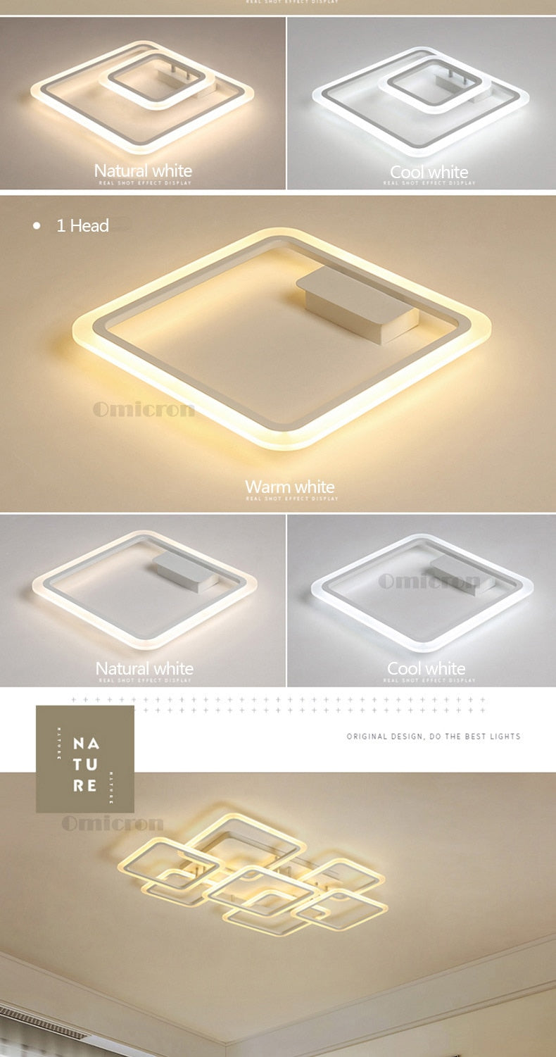 Modern led ceiling lights for living room bedroom Creative led ceiling Lampasas techno planner led