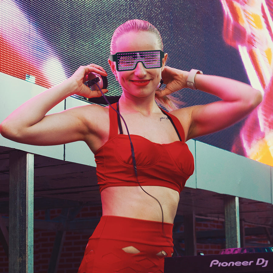 Quick Flash Led Party Glasses USB charge Luminous Glasses Christmas Concert light Toys