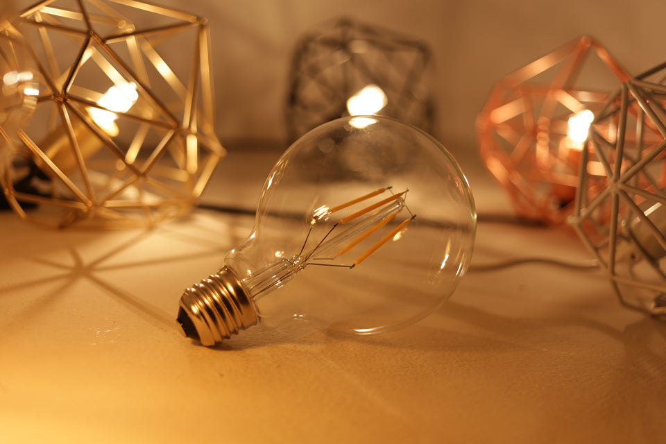 Filament Bulb G80 G95 G125 Big Global light bulb 2W 4W 6W 8W filament bulb E27 clear glass indoor lamp AC220V