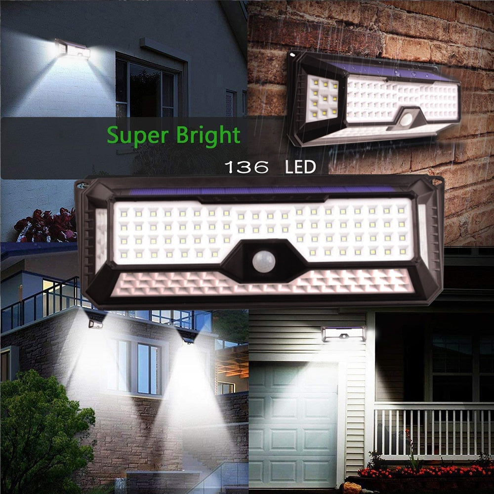 LED Street lights Waterproof Solar Power PIR Motion Sensor Wall light Outdoor lighting Ground Garden Lamp Path Home Yard