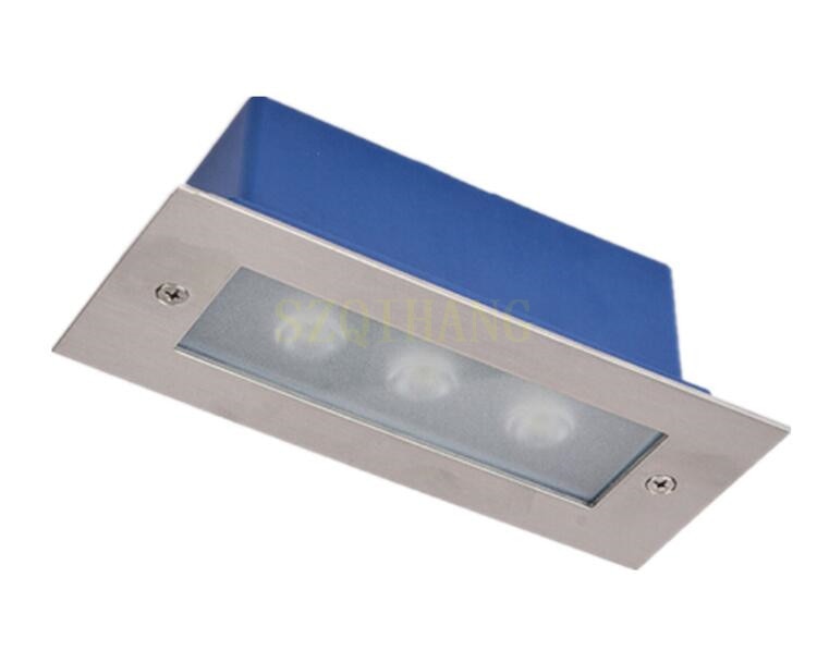 LED Deck Step Light 3x2W Underground Lamp Recessed Stair Paitio Inground Spot Light Floor Garden Landscape Wall Outdoor Lighting