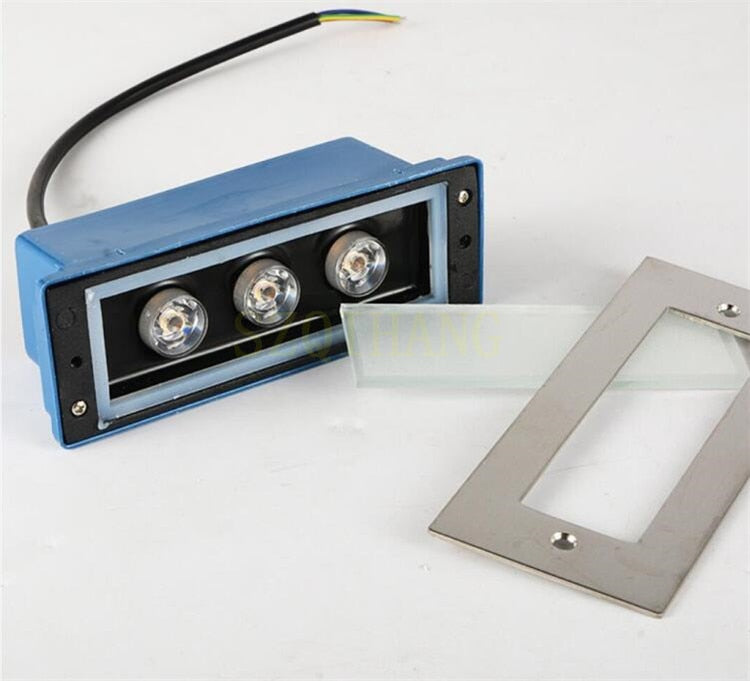 LED Deck Step Light 3x2W Underground Lamp Recessed Stair Paitio Inground Spot Light Floor Garden Landscape Wall Outdoor Lighting