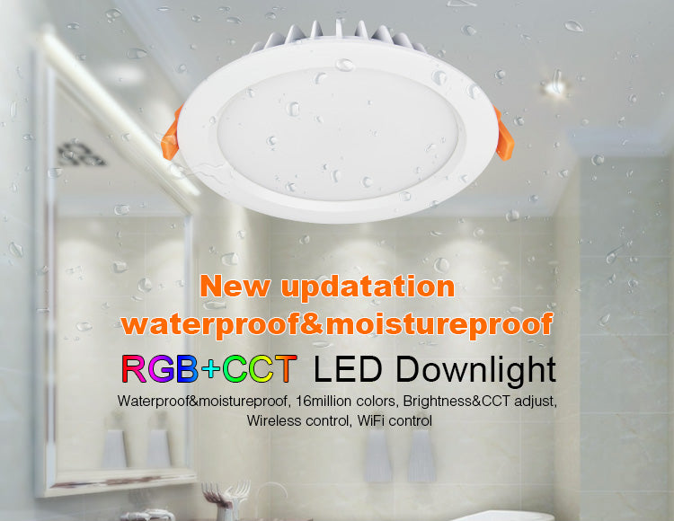 Original Mi Light RGB+CCT Ceiling Downlight AC86-265V 6W 12W 15W Waterproof Remote WiFi Control LED Panel light With LED Driver