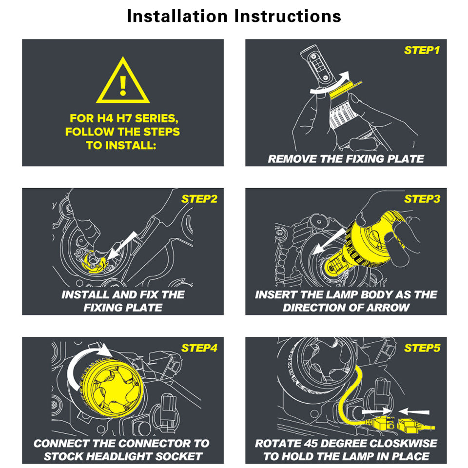 LED 4300K S2 H4 H7 H1 COB LED Headlight Bulbs H11 H13 12V 9005 9006 H3 9004 9007 9012 72W 8000LM Car LED lamp 3000K 8000K 6500K