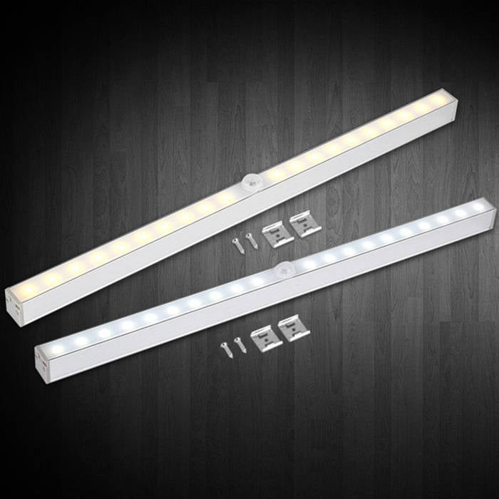 Battery Power 20 LED Infrared PIR Motion Sensor Night Light Cabinet Wardrobe Closet Night Light With Motion Sensor Auto/On/Off