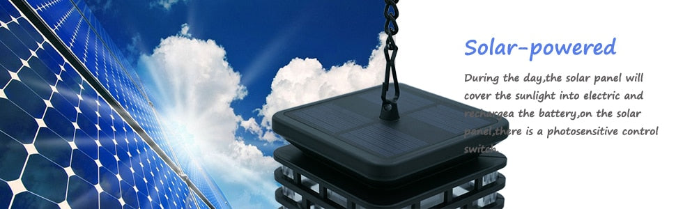 Solar Lights Flicking Flame Outdoor Solar Lantern Lamp Light Solar Powered LED Waterproof Hanging Light for garden yard pathway