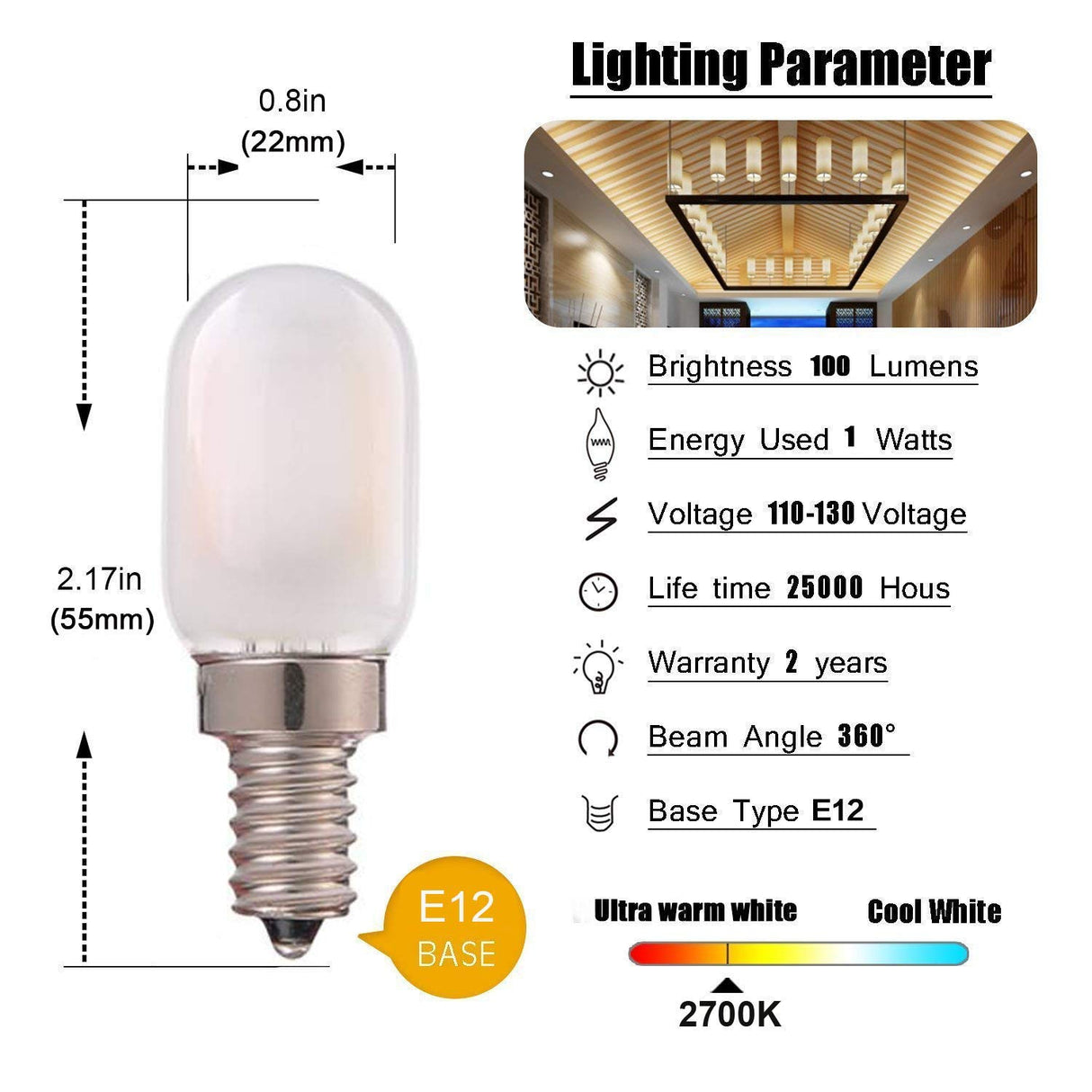 E14 Led Dimmable Bulb E12 E14 220V 0.5W 1W 2W LED Lamp LED Filament Night Light Chandelier LED Edison Bulbs C7 T20 T22