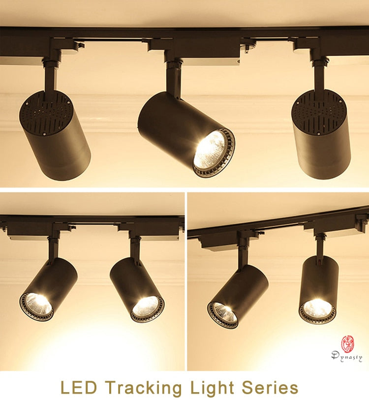 NEW LED COB Track Lights Aluminum Spotlights High Power AC85-220V High CRI Track Ceiling Line Type Shop Gallery Lighting Effect