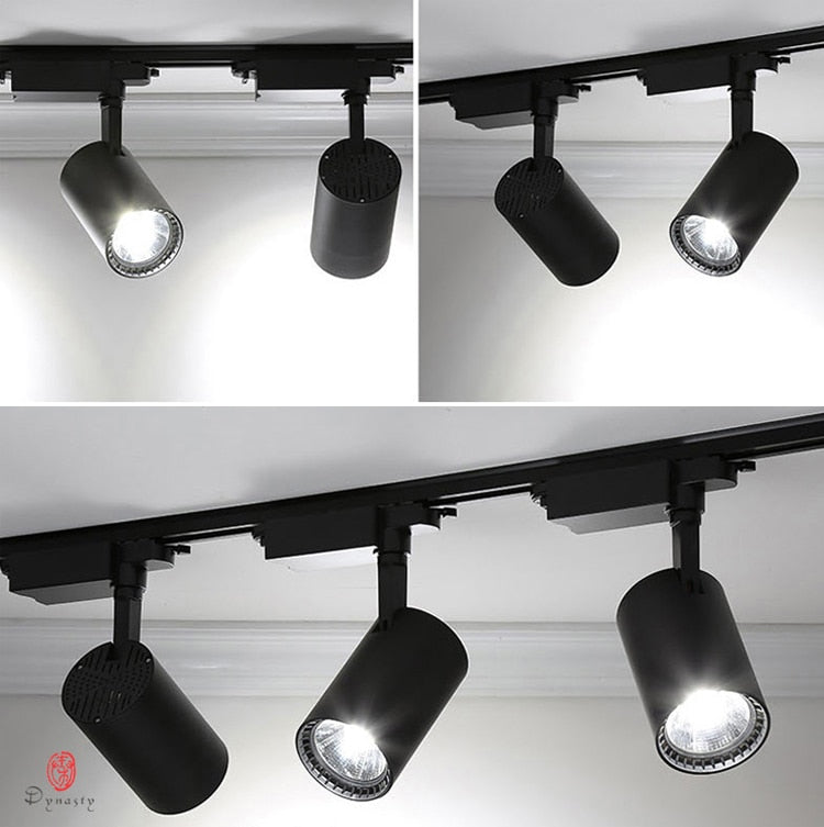 NEW LED COB Track Lights Aluminum Spotlights High Power AC85-220V High CRI Track Ceiling Line Type Shop Gallery Lighting Effect