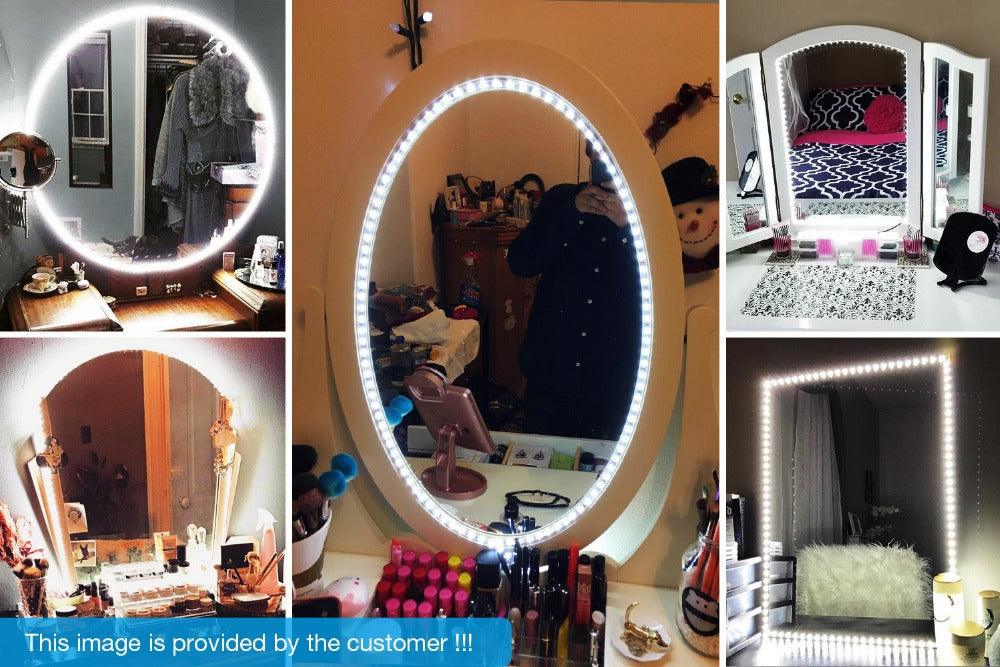 1 Set 300 LEDs Makeup Mirror Vanity Mirror Light with Dimmer Power Supply For Dressing Table With Manual Makeup Mirror Lights - LED Lights For Sale : Affordable LED Solutions : Wholesale Prices