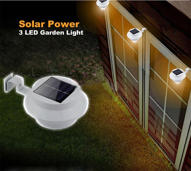 LED Solar Powered Outdoor Lights Lamp Fence Gutter Roof Yard Wall Garden light Outdoor Lighting Led Solar Creations Path Light