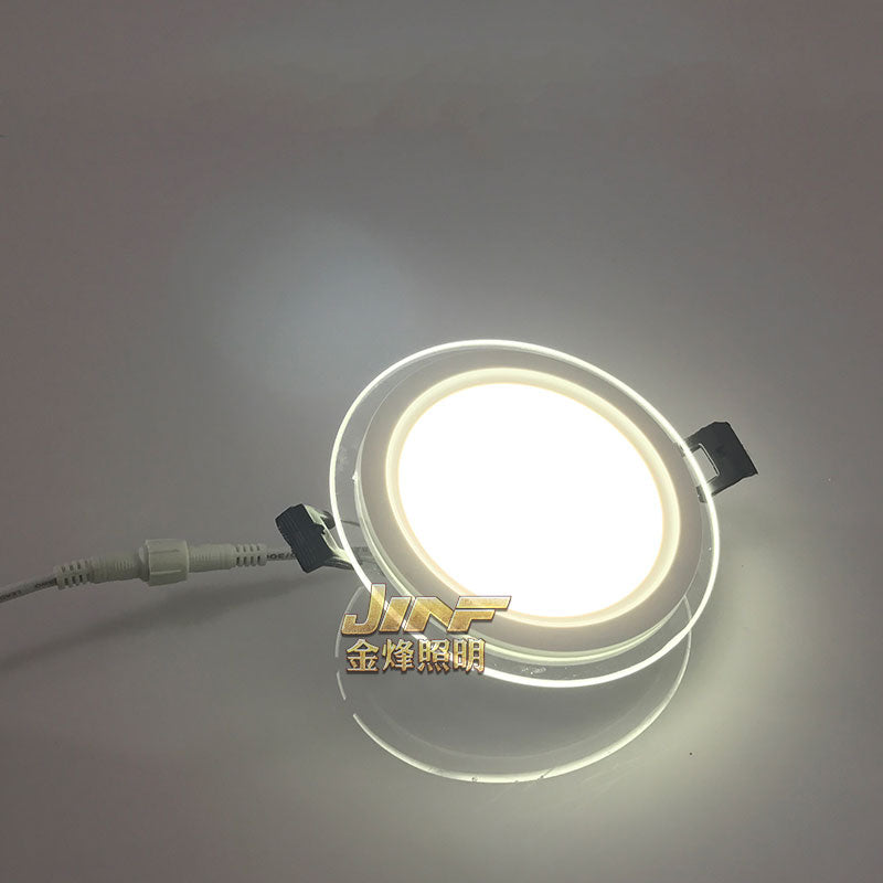 LED Panel Downlight 1PCS Dimmable Super Bright Glass Square round Ceiling Recessed Panel Lights LED Spot Light Bulb AC110V 220V