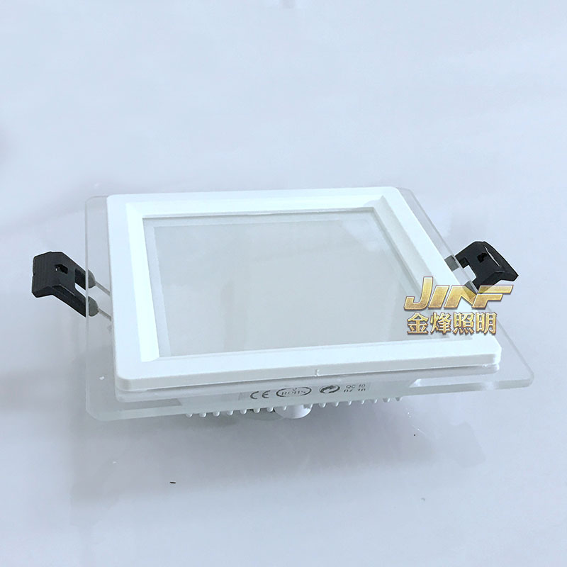 LED Panel Downlight 1PCS Dimmable Super Bright Glass Square round Ceiling Recessed Panel Lights LED Spot Light Bulb AC110V 220V