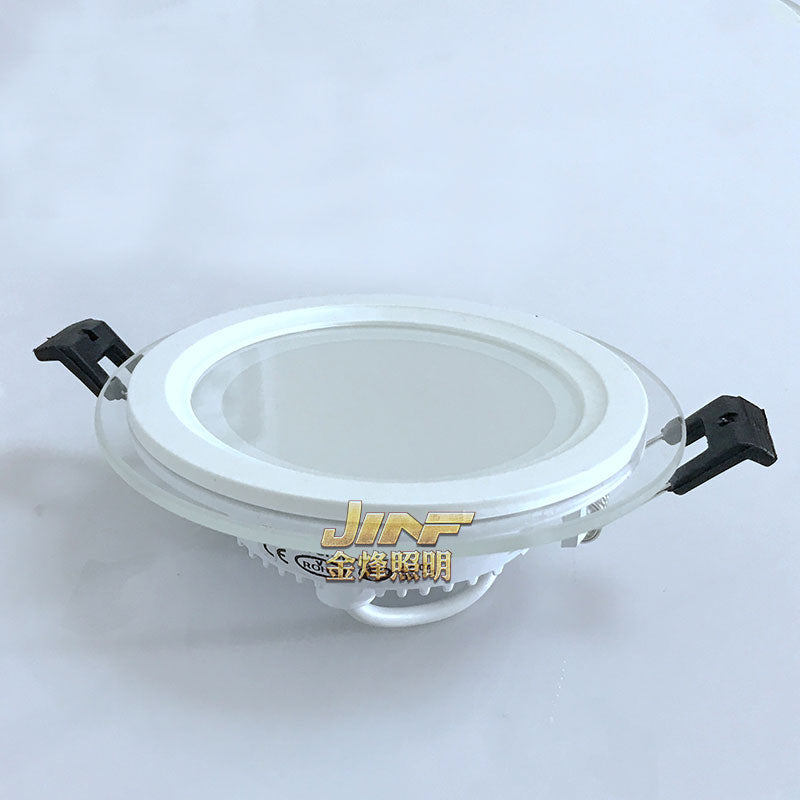 LED Panel Downlight 1PCS Dimmable Super Bright Glass Square round Ceiling Recessed Panel Lights LED Spot Light Bulb AC110V 220V