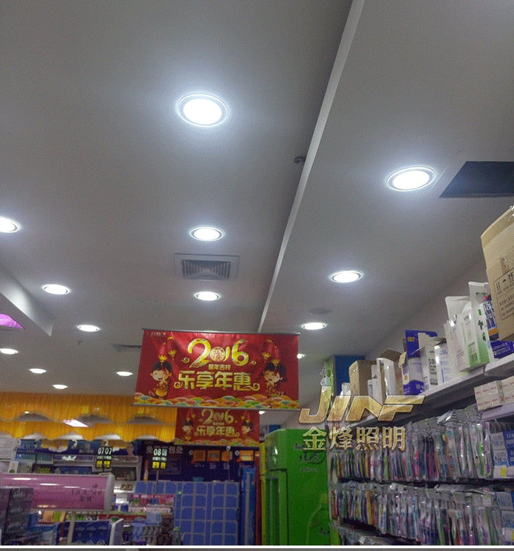 LED Panel Downlight 1PCS Dimmable Super Bright Glass Square round Ceiling Recessed Panel Lights LED Spot Light Bulb AC110V 220V