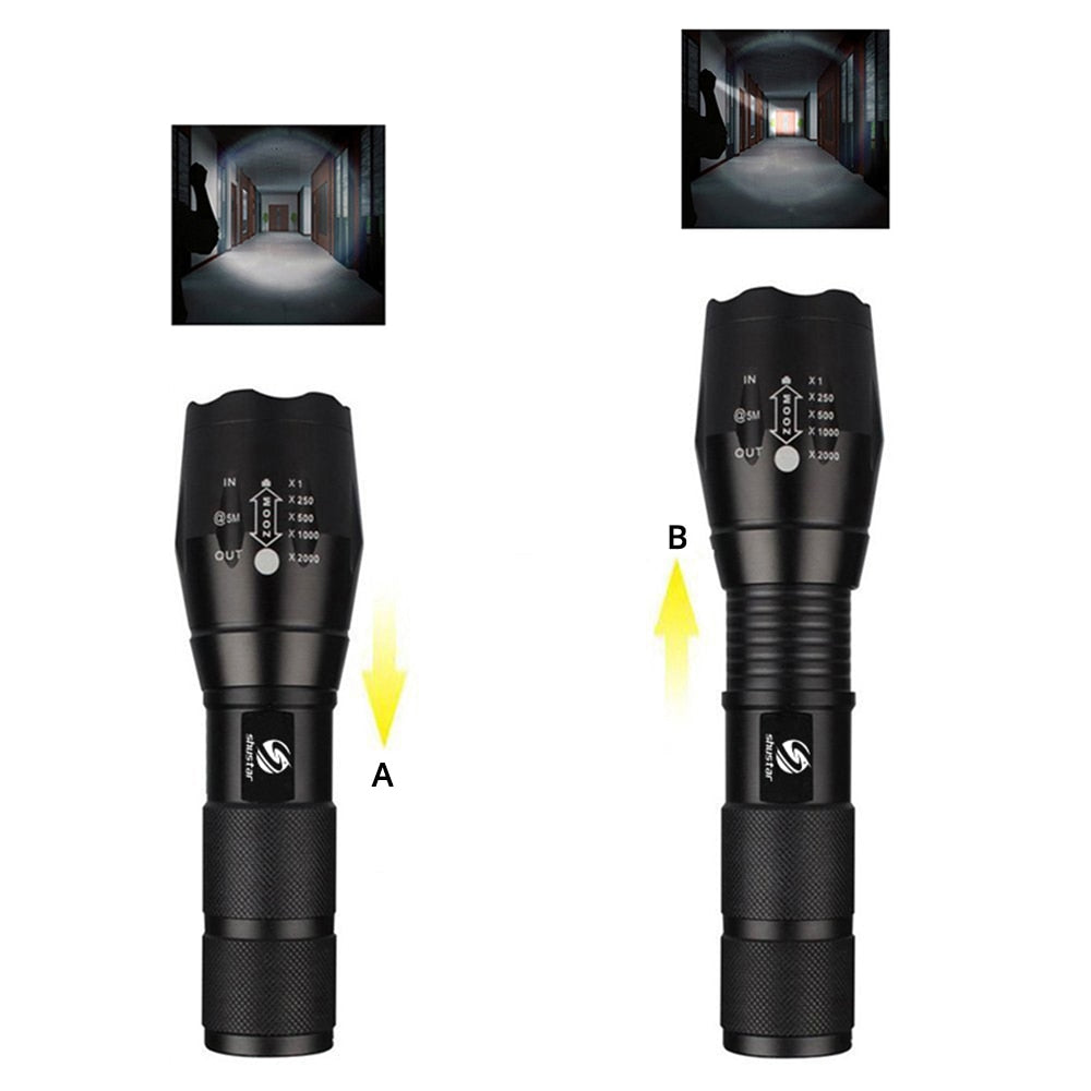 Led flashlight Ultra Bright torch T6/L2/V6 Camping light 5 switch Modes waterproof Zoomable Bicycle Light 18650 battery