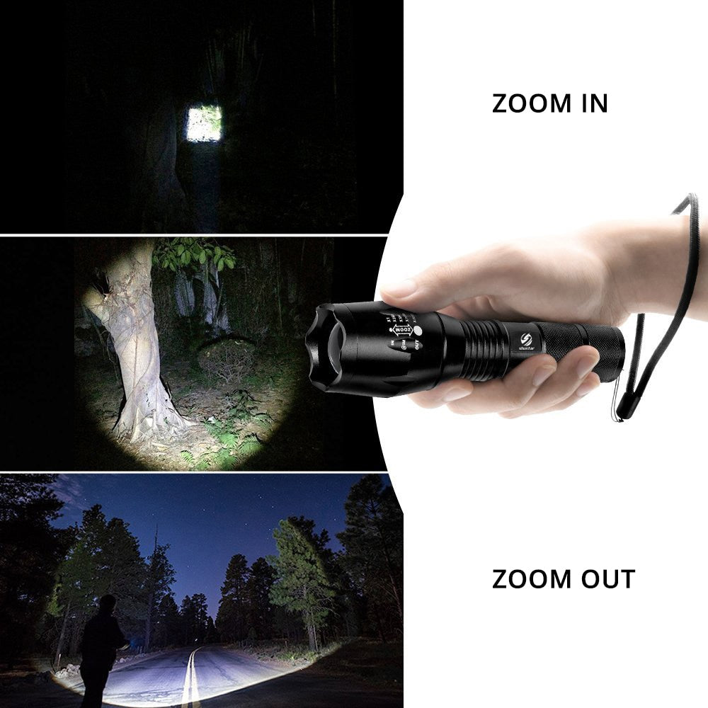 Led flashlight Ultra Bright torch T6/L2/V6 Camping light 5 switch Modes waterproof Zoomable Bicycle Light 18650 battery