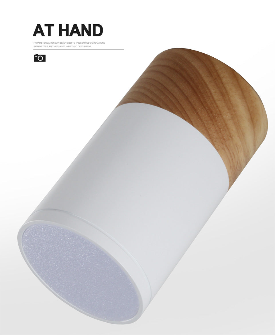 LED Downlight Wood Ceiling Lamp for Living Room Bedroom kitchen Corridor Hallways AC85-260V 5W Surface Mounted Downlight