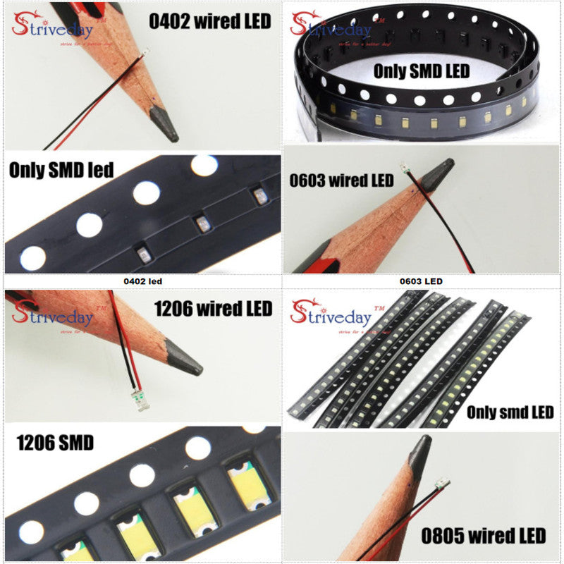 SMD Pre-soldered micro litz wired LED leads resistor 8-12V 20cm DIY 9 Colors can choose