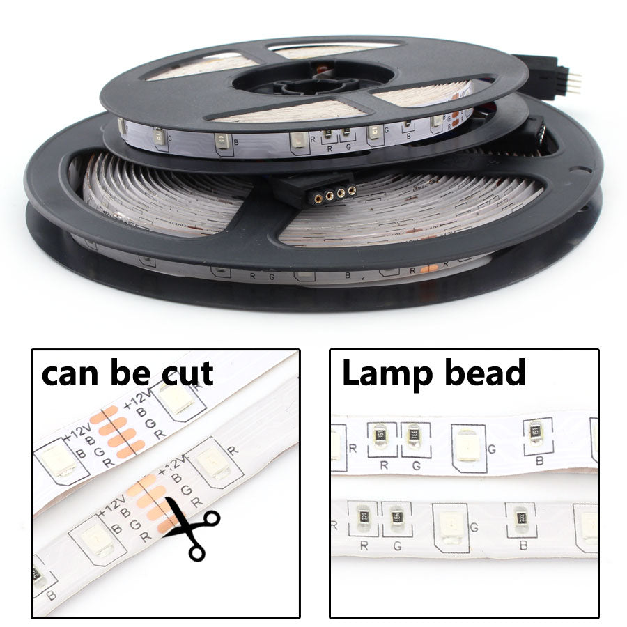 DC 12V RGB LED Strip Light SMD 2835 RGB Waterproof 1 - 5 M 12 V 60LED/M RGB Led Strip Tape Lamp Diode Flexible TV Backlight