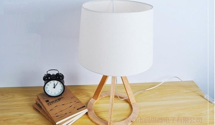 Creative Fashion Modern Original Wooden Table Light E27 AC 110V/220V Table Lamp Bedroom Bedside Home Decoration Lighting