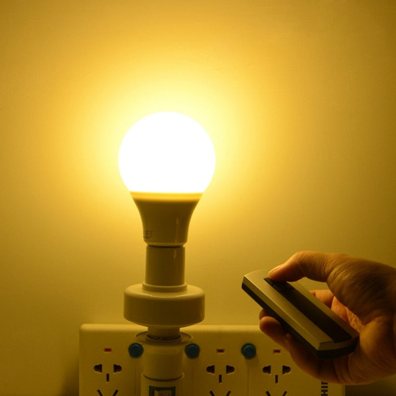 Durable E27 Screw LED Light Lamp Base Holder With Wireless Remote Control Switch Bulb Socket led