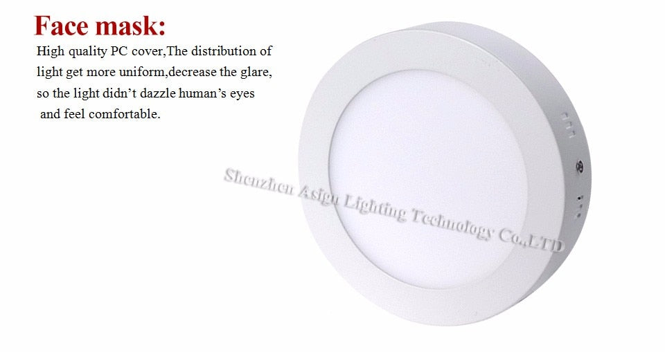 LED Panel Light 6W 12W 18W Surface Mounted LED Ceiling Lights AC85-265V Round Square LED Downlight 30 60 90pcs 2835SMD