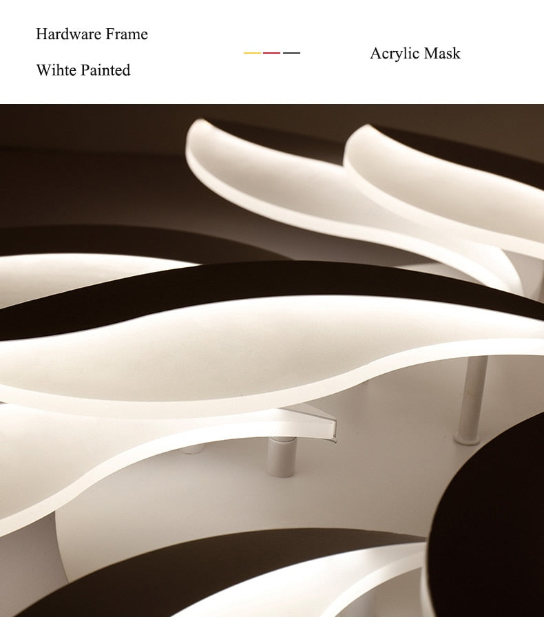 Living room LED Ceiling Light AC110 220V Acrylic Modern Chandelier Ceiling Lamp For Bedroom Study room Kitchen Dining Home Lamp