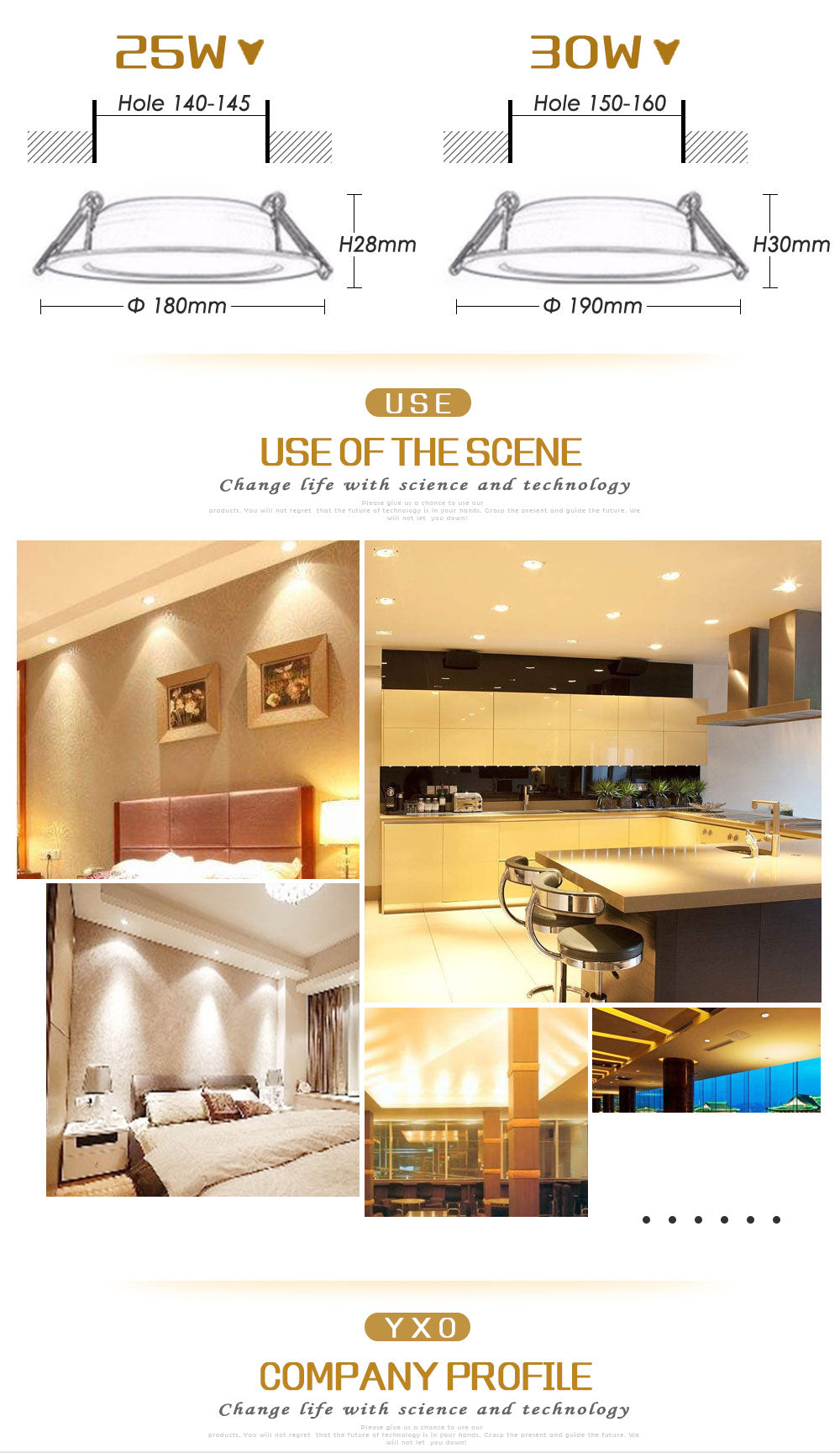 Hot Sale 5W 7W 9W Waterproof LED Downlight Dimmable Warm White Cold White 3 Color Recessed LED Lamp Spot Light AC85-265V