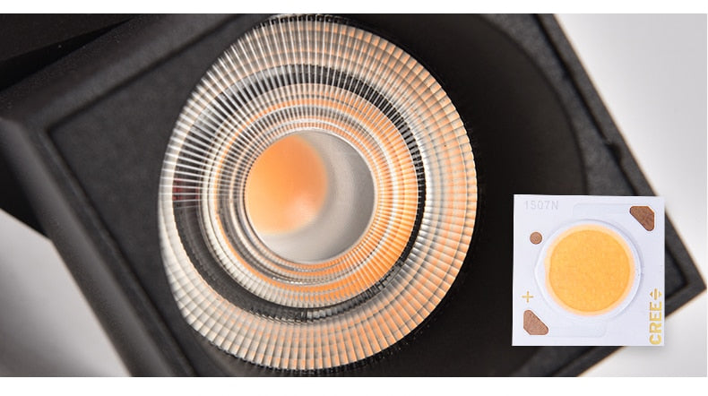 NEW fashion Art cube Ceiling Surface Mounted RA93 7W 12W 15W LED Downlight Light Adjustable irradiation angle