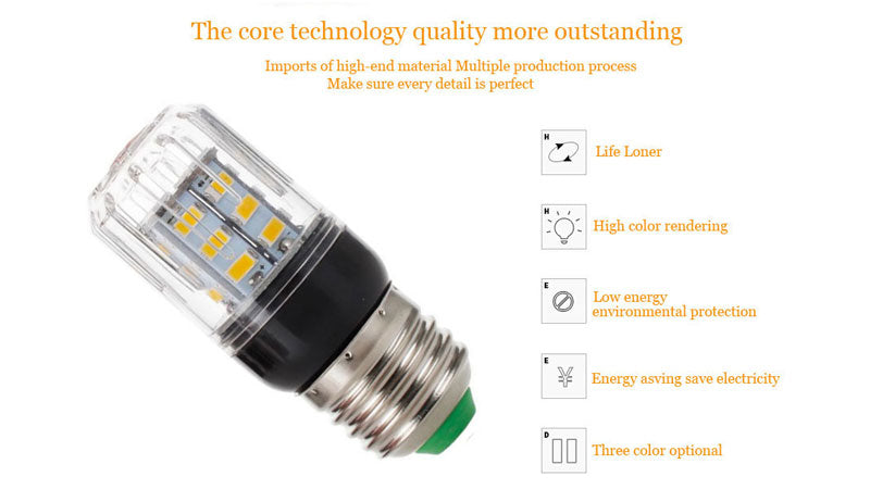 Led bulb E27 E14 E12 E26 5730SMD 110V 220V DC 12V 24V 27LEDs 7W Led Corn Lamp Christmas Chandelier Candle Lighting